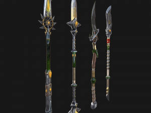 war staves Model 3D
