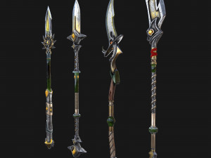 war staves Model 3D