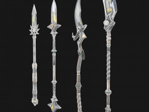 war staves Model 3D
