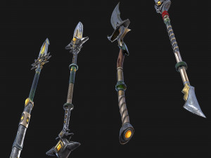war staves Model 3D