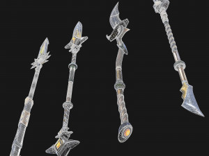 war staves Model 3D