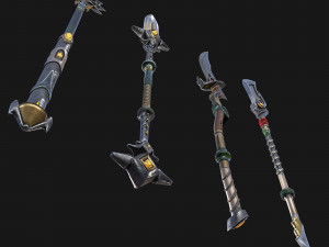 war staves Model 3D
