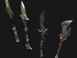 war staves Model 3D