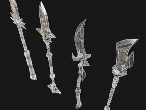 war staves Model 3D