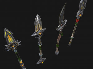 war staves Model 3D