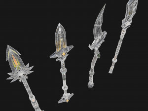 war staves Model 3D