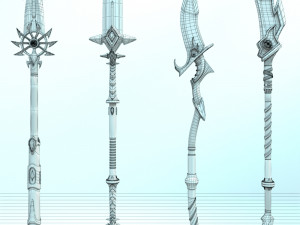 war staves Model 3D