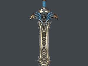 fantasy sword 25 with scabbard 3D Model