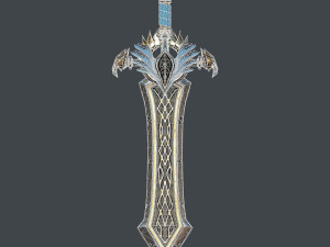 fantasy sword 25 with scabbard 3D 모델
