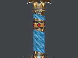 fantasy sword 25 with scabbard 3D Model