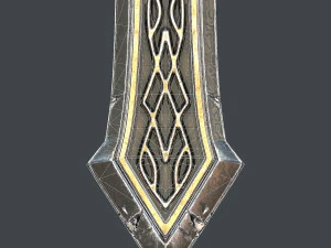 fantasy sword 25 with scabbard 3D Model