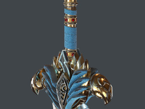 fantasy sword 25 with scabbard 3D 모델