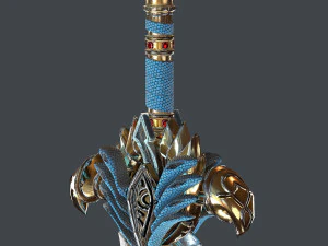 fantasy sword 25 with scabbard 3D Model