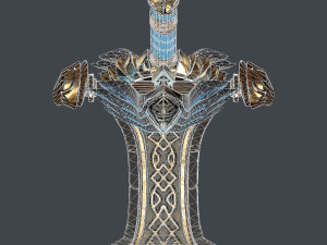 fantasy sword 25 with scabbard 3D 모델