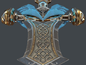 fantasy sword 25 with scabbard 3D 모델