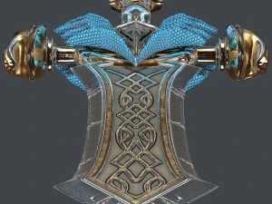 fantasy sword 25 with scabbard 3D Model