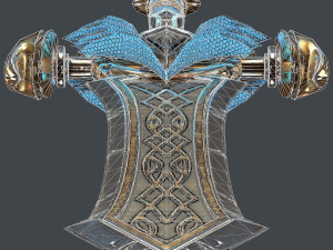 fantasy sword 25 with scabbard 3D 모델