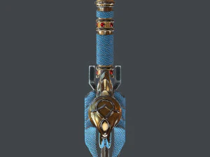 fantasy sword 25 with scabbard 3D Model