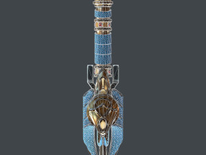 fantasy sword 25 with scabbard 3D 모델