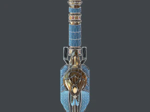 fantasy sword 25 with scabbard 3D Model