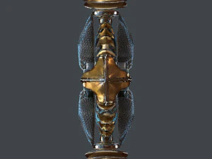 fantasy sword 25 with scabbard 3D Model