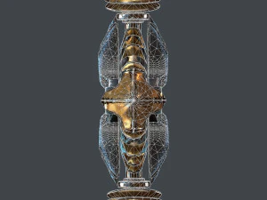 fantasy sword 25 with scabbard 3D Model