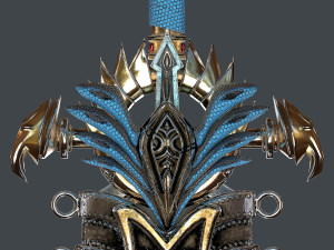 fantasy sword 25 with scabbard 3D 모델