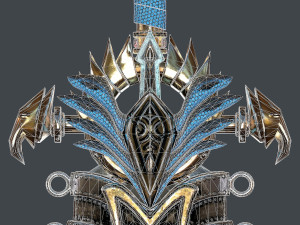 fantasy sword 25 with scabbard 3D 모델
