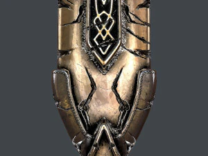 fantasy sword 25 with scabbard 3D Model