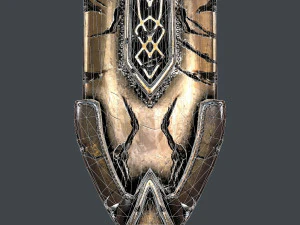 fantasy sword 25 with scabbard 3D Model