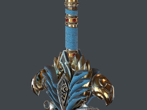 fantasy sword 25 with scabbard 3D 모델