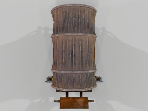wooden covered cart 3D-Modell