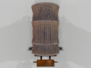 wooden covered cart 3D Model