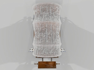 wooden covered cart 3D-Modell