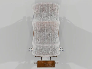 wooden covered cart 3D Model