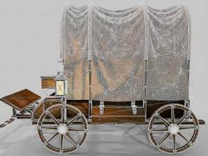wooden covered cart 3D-Modell