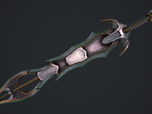 Fantasy sword 2 1 3D Model