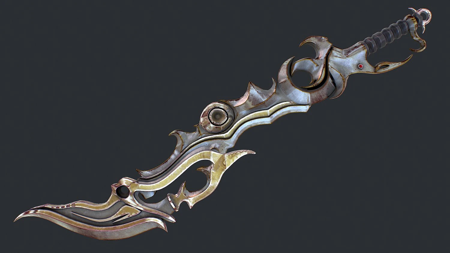 Espada Fantasia 3 Modelo 3D .c4d .max .obj .3ds .fbx .stl .blend 