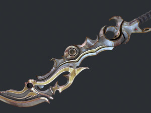 Fantasy Sword 3 3D Model