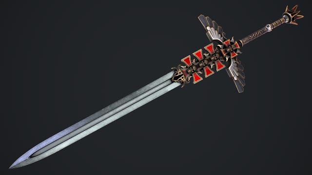 Fantasy Sword 1 Modelo 3D .c4d .max .obj .3ds .fbx .stl .blend 