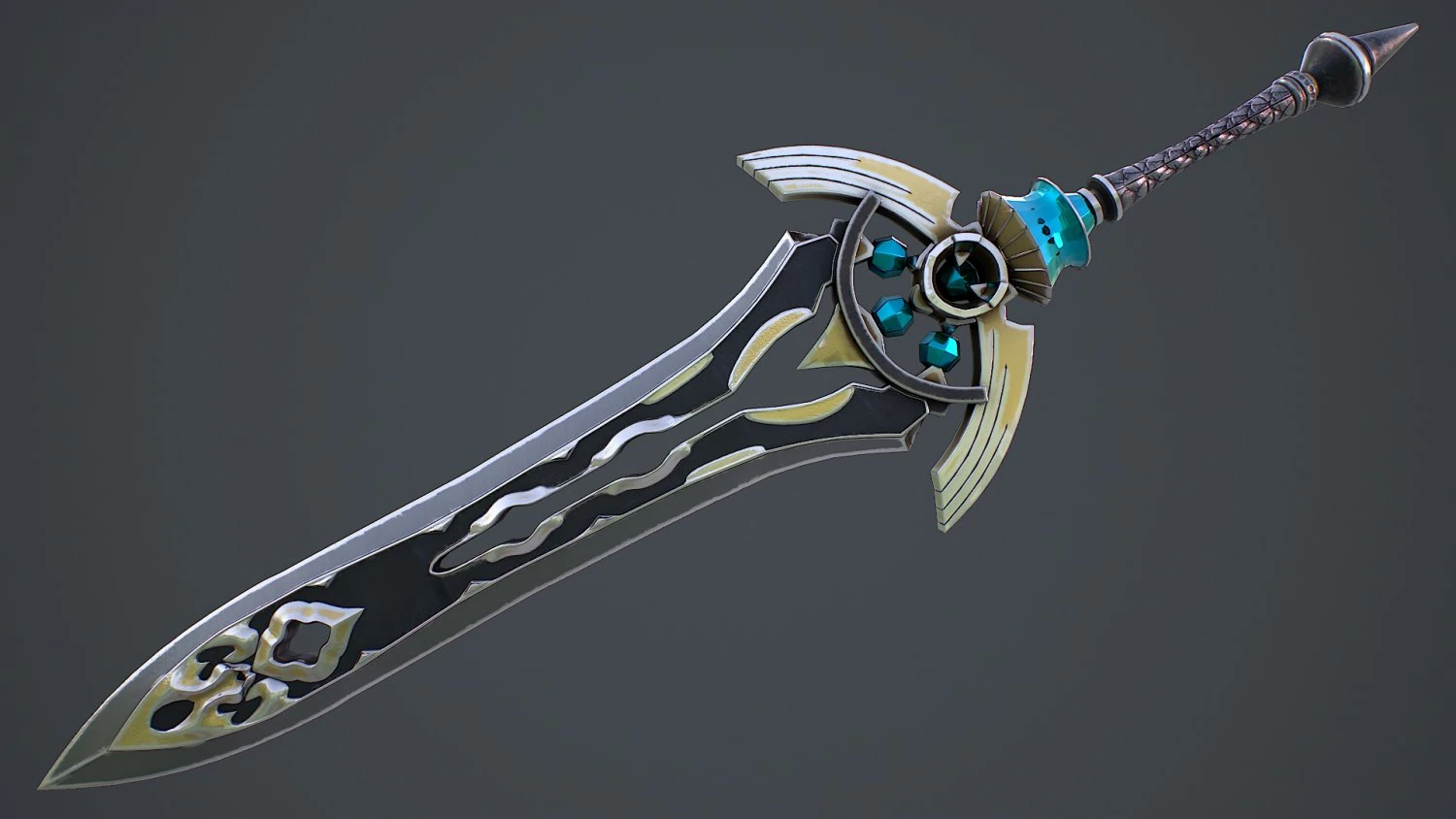 Espada Fantasia 7 Modelo 3D .c4d .max .obj .3ds .fbx .stl .blend