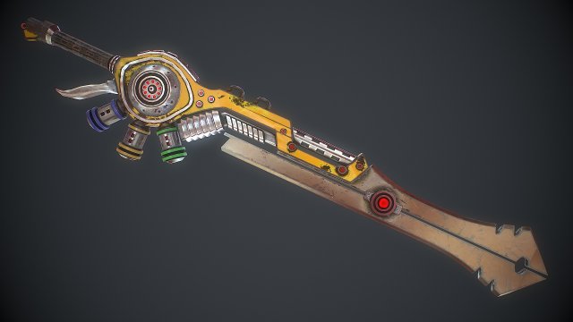 Fantasy Sword 14 Model 3D .c4d .max .obj .3ds .fbx .stl .blend 