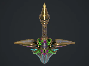 Fantasy Sword 19 3D Model