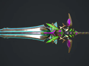 Fantasy Sword 19 3D Model