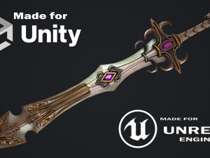 Fantasy Sword 22 Model 3D