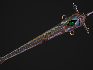 Fantasy Sword 26 With Scabbard 3D मॉडल