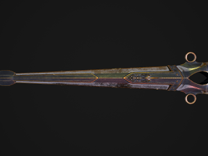 Fantasy Sword 26 With Scabbard 3D Модель