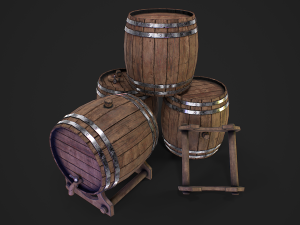 Beer barrels 3D Model