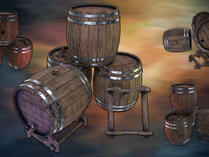 Beer barrels 3D Модель