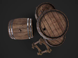 Beer barrels 3D Model